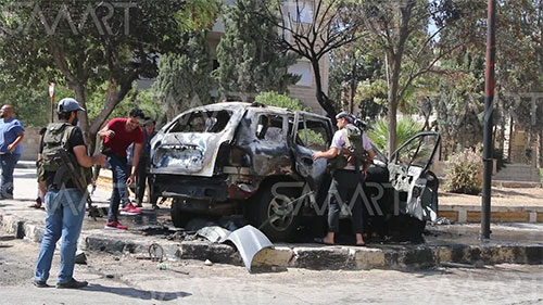 lugar del atentado Atentan contra el jefe de seguridad del grupo terrorista Frente al Nusra en Idlib